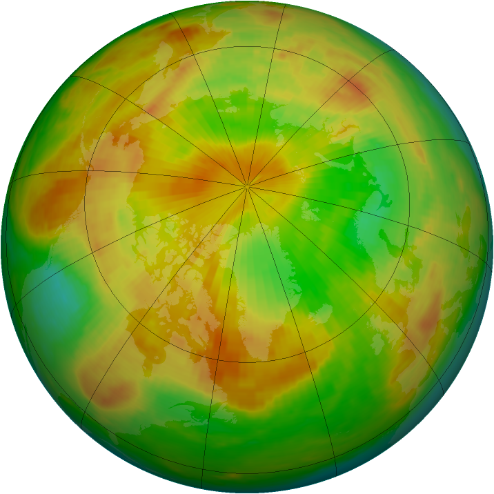 Arctic ozone map for 29 May 1984